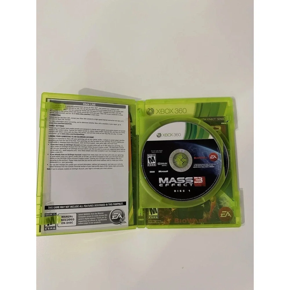 Mass Effect 3 -  (Microsoft Xbox 360,) Complete in Box